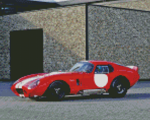 Red Shelby Cobra Le Mans Car Diamond Paintings
