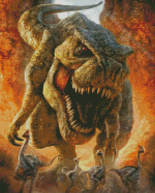 Scary Tyrannosaurus Art Diamond Paintings