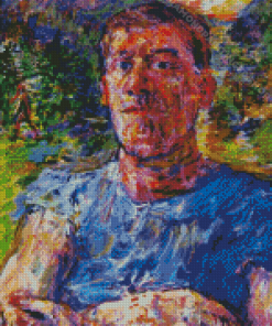 Self Portrait Of A Degenerate Artist By Oskar Kokoschka Diamond Paintings