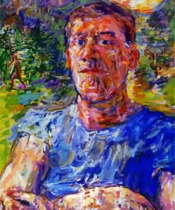 Self Portrait Of A Degenerate Artist By Oskar Kokoschka Diamond Painting