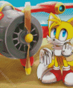 Sonic The Hedgehog Tails Character Diamond Paintings