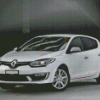 Sport Car White Renault Megane Diamond Paintings