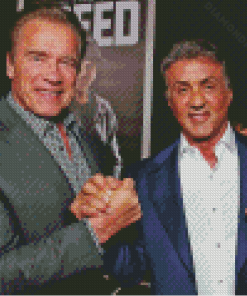 Sylvester Stallone And Arnold Schwarzenegger Diamond Paintings