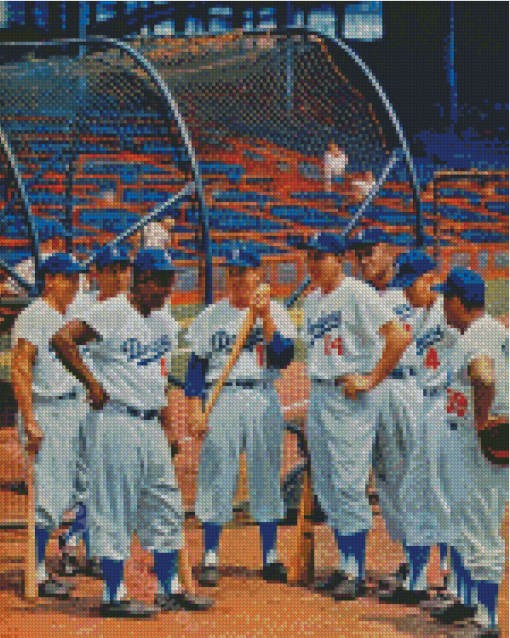 The Brooklyn Dodgers Baseball Players Diamond Paintings