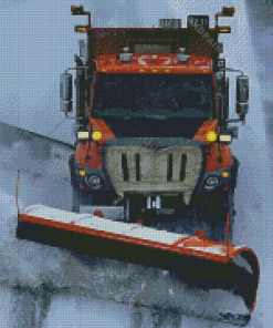 The Snow Plow Truck Diamond Paintings