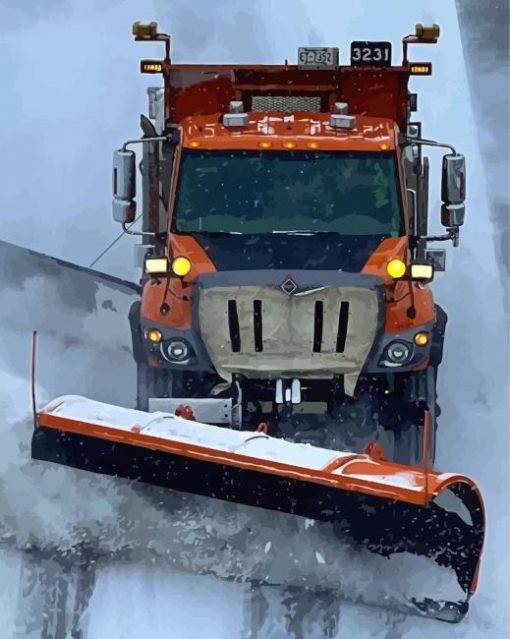 The Snow Plow Truck Diamond Painting