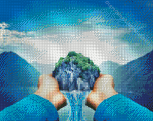 The Waterfall Hands Diamond Paintings