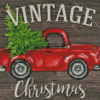 Vintage Christmas Ford Truck Diamond Paintings