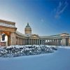 Winter Snow Kazan Cathedral Diamond Painting