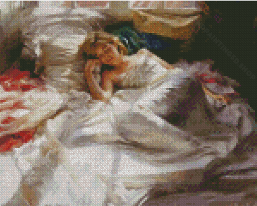 Woman On Bed Art Diamond Paintings