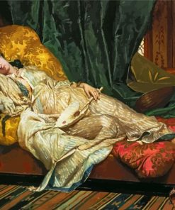 Woman Relaxing On A Chaise Longue Diamond Painting