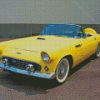 Yellow Thunderbird Ford Car Diamond Paintings