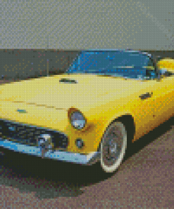 Yellow Thunderbird Ford Car Diamond Paintings