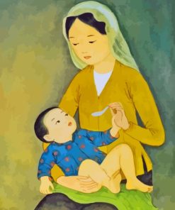 Aesthetic Asian Mother And Child Diamond Painting