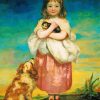 Aesthetic Girl And Kitten Diamond Painting