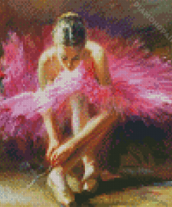 Aesthetic Pink Ballerina Diamond Paintings