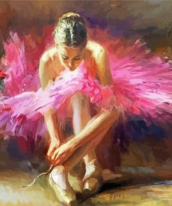 Aesthetic Pink Ballerina Diamond Painting