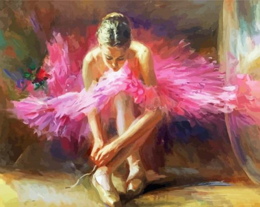 Aesthetic Pink Ballerina Diamond Painting