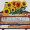 Aesthetic Sunflower In Truck Diamond Paintings