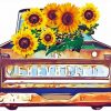 Aesthetic Sunflower In Truck Diamond Painting