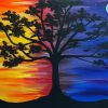 Aesthetic Sunset Trippy Tree Diamond Painting