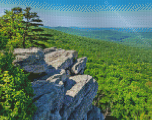 Annapolis Rock Appalachian Mountains Diamond Painting