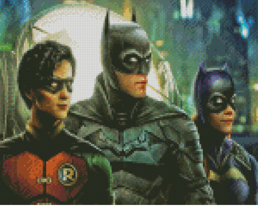 Batman Robin With Catwoman Diamond Paintings