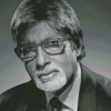 Black And White Amitabh Bachchan Diamond Paintings