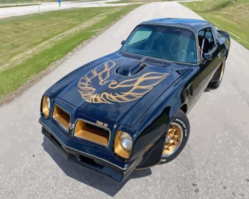 Black Classic Firebird Diamond Painting