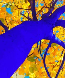 Blue And Yellow Tree Diamond Painting