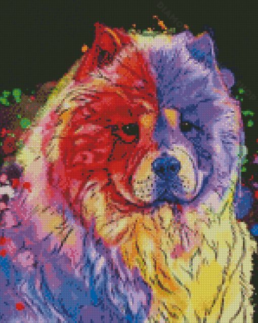 Colorful Chow Chow Diamond Paintings