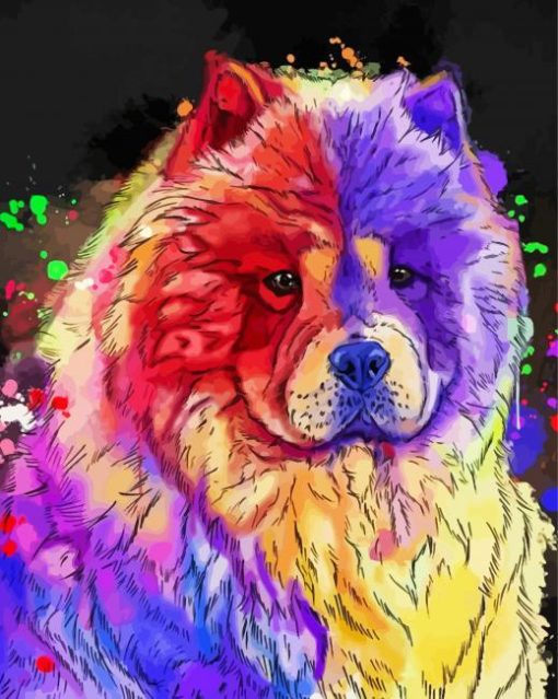 Colorful Chow Chow Diamond Painting