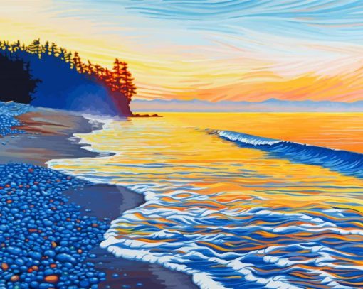 Cool Sunrise On Beach Diamond Painting