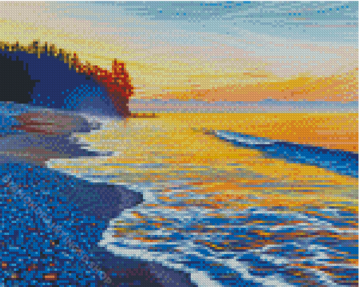 Cool Sunrise On Beach Diamond Paintings