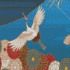 Flying Japanese Crane Diamond Paintings