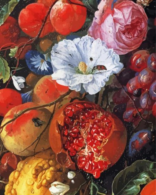 Fruit With Flower Art Diamond Painting