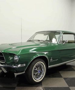 Green 67 Mustang Diamond Painting