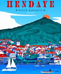 Hendaye Basque Country Poster Diamond Painting