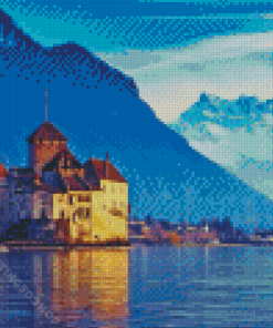 Chillon Castle Lake Geneva Diamond Paintings