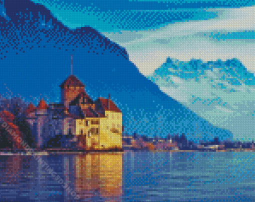 Chillon Castle Lake Geneva Diamond Paintings