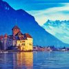 Chillon Castle Lake Geneva Diamond Painting