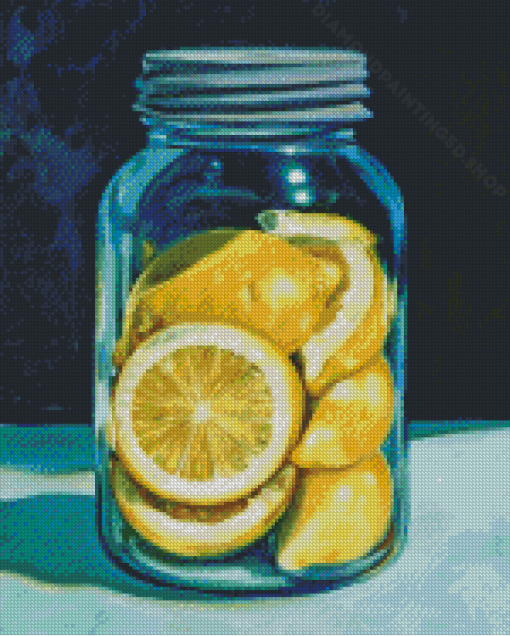 Lemon Mason Jar Diamond Paintings