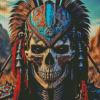 Native Skull Diamond Paintings