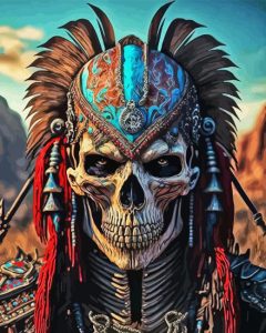 Native Skull Diamond Painting