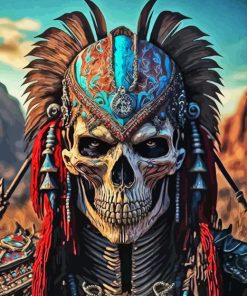 Native Skull Diamond Painting