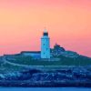 Newlyn Lighthouse Sunset Diamond Painting
