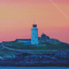 Newlyn Lighthouse Sunset Diamond Paintings