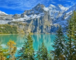 Oeschinensee Kandersteg Landscape Diamond Painting