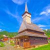 Old Wooden Church In Maramures Romania Diamond Painting