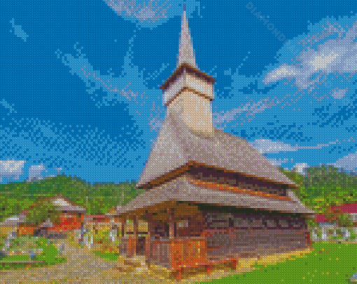 Old Wooden Church In Maramures Romania Diamond Paintings